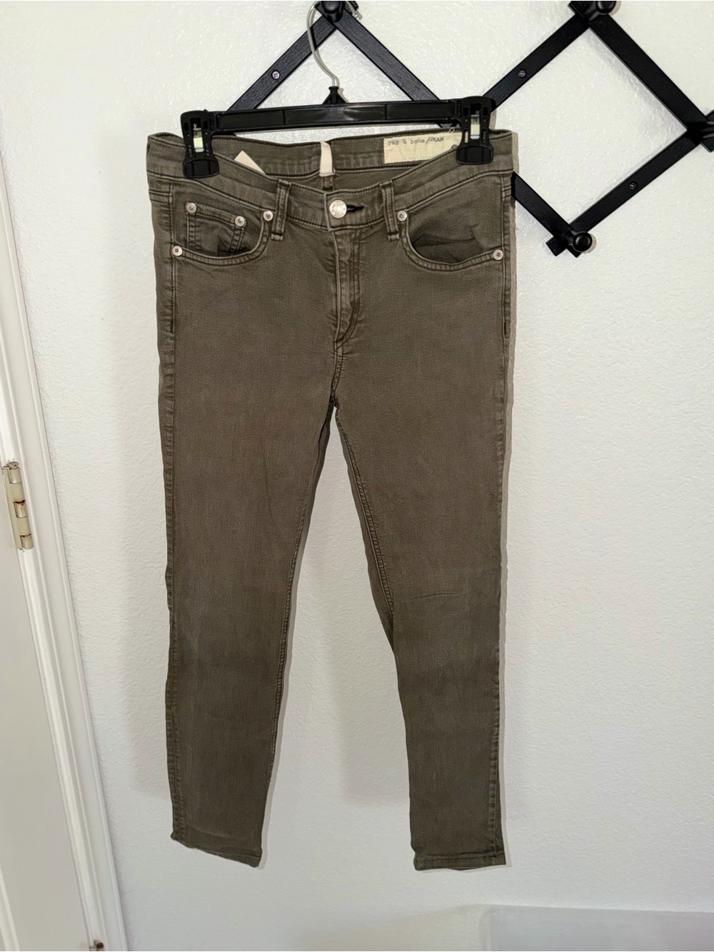 rag & bone/JEAN Olive Skinny Jeans Women’s Size 27 Mid Rise Stretch Denim - Picture 2 of 4